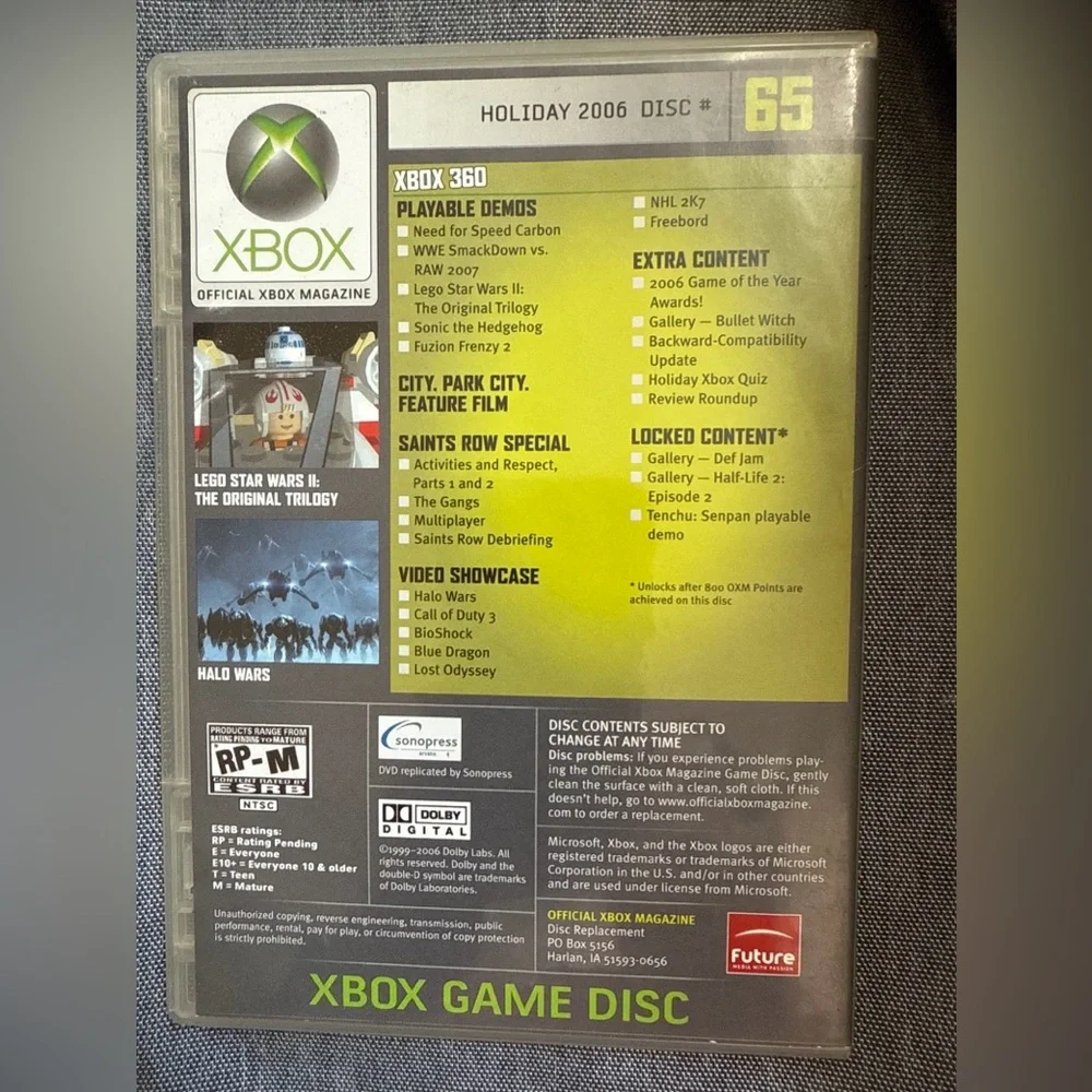 WWE SmackDown vs. Raw 2007 for Xbox 360 - Green Case